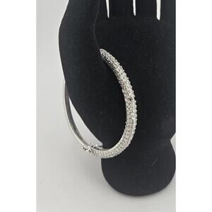 Sterling Silver Moissanite Bangle Bracelet--read description